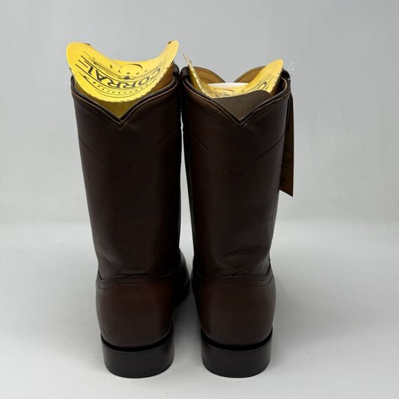 Corral A4068 Cowboy Roper Boots Mens 10 EE Brown Cow Leather Mid Calf Western - Picture 11 of 15